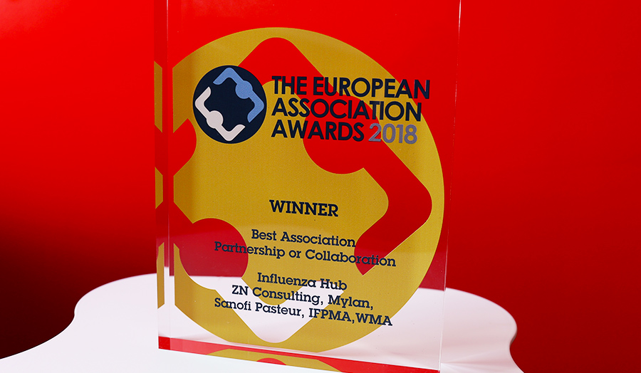 Influenza Hub wins Gold at The European Association Awards 2018